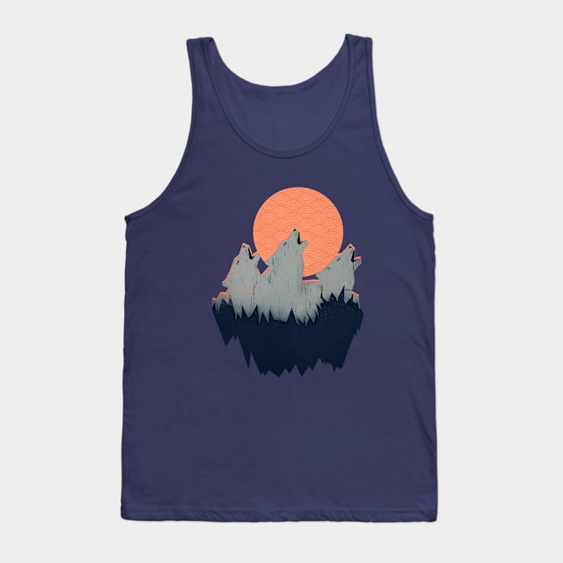 Howling Moon Tank Top by schwebewesen